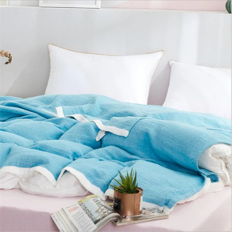 Muslin Cotton Breathable Throw Blanket