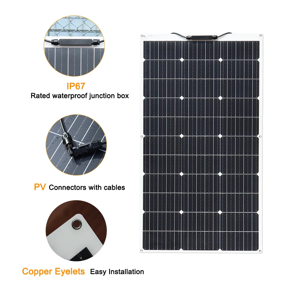 FlexiSun Monocrystalline Solar Panels, Light Weight & Efficient