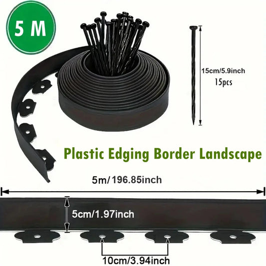 Garden Edge Pro: Durable Plastic Border with Spikes