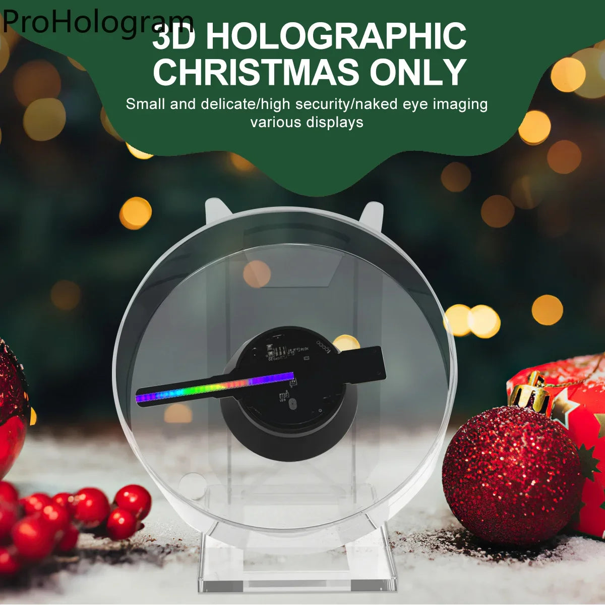 HoloVibe Mini 3D Fan Projector - Holographic Display