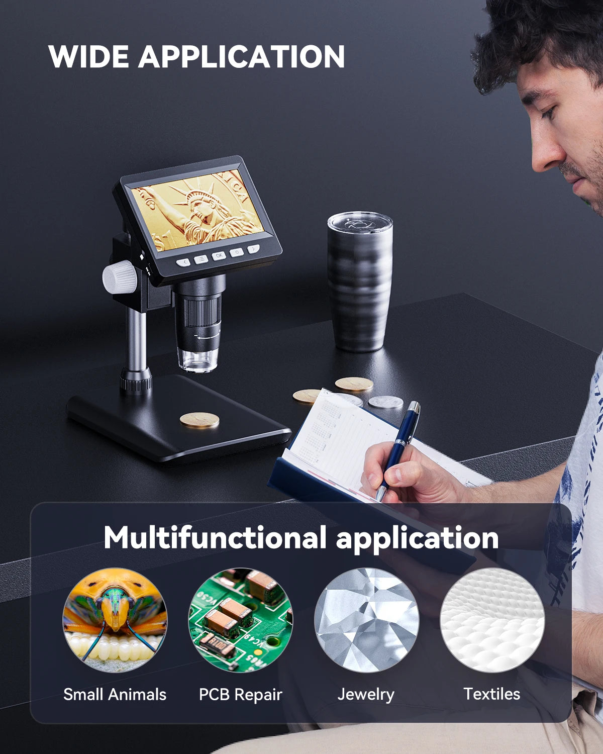 INSKAM 4.3” 1080P Portable Digital Microscope