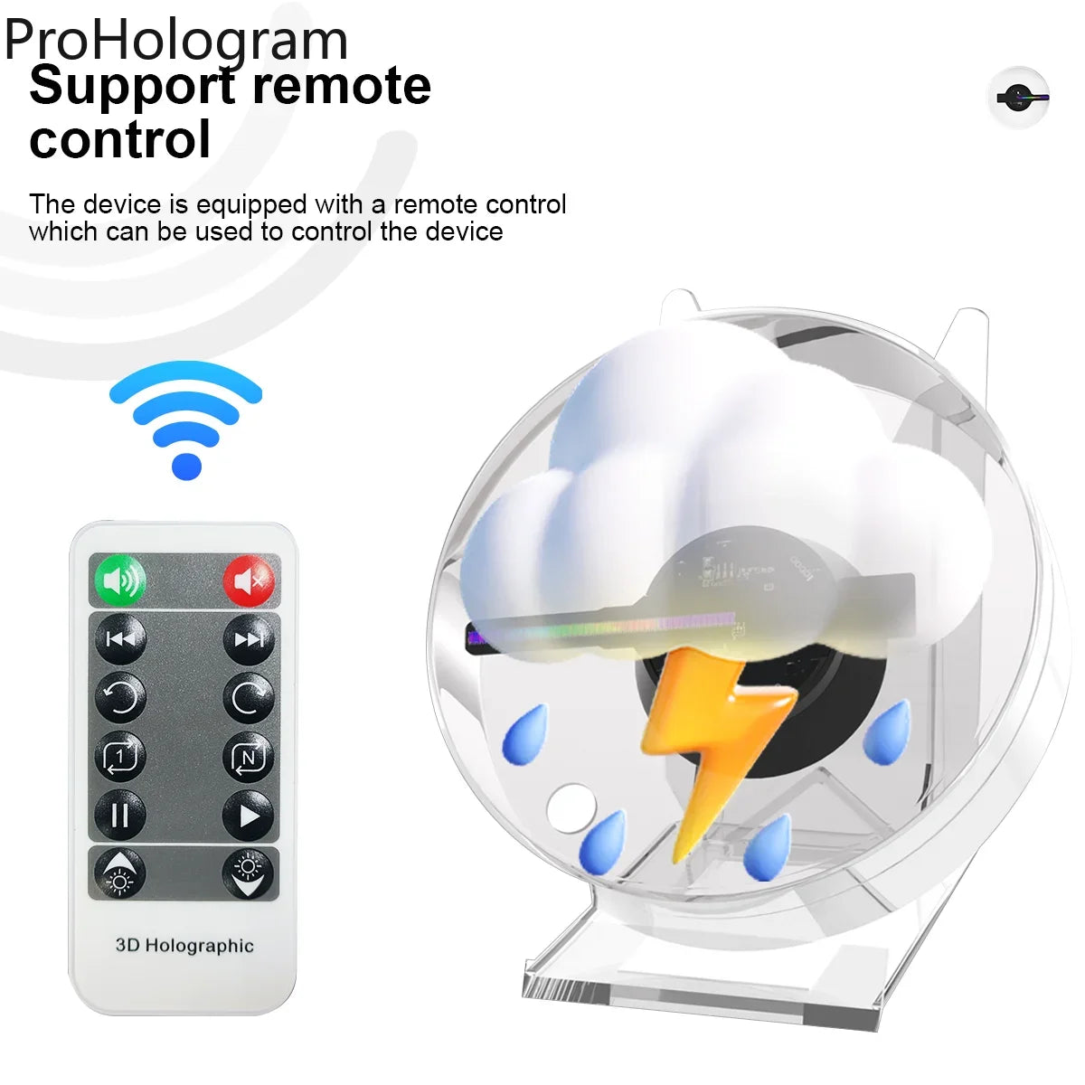 HoloVibe Mini 3D Fan Projector - Holographic Display