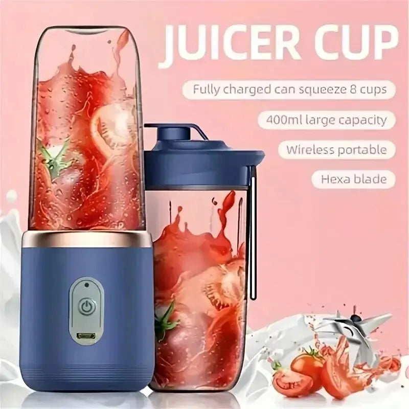 Portable Double Cup Multifunction USB Fruit Mixers Juicers