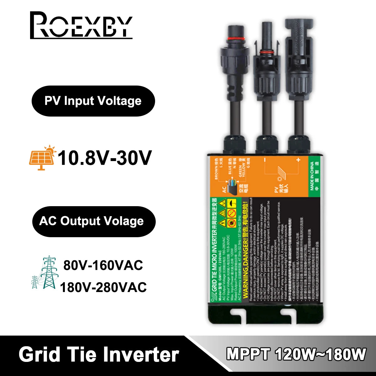 SunnyGrid Micro Inverter for Home Solar Systems 120W 150W 180W