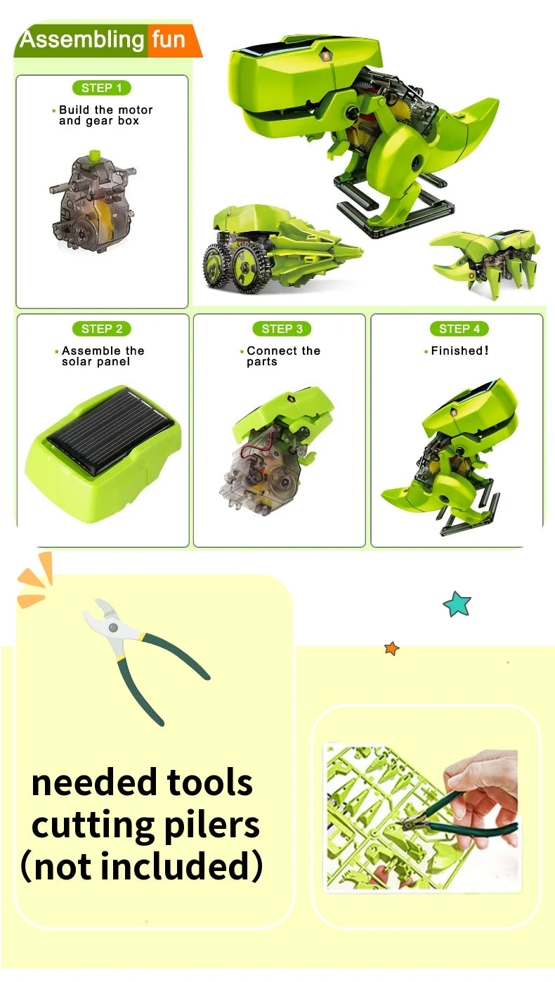 DinoTech Solar STEM Kit: Build & Learn!