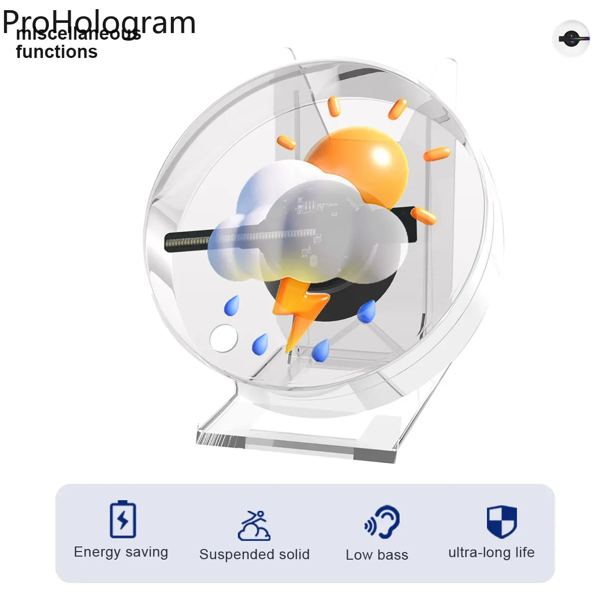 HoloVibe Mini 3D Fan Projector - Holographic Display